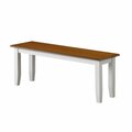 Boraam Industries Inc. Bloomington Bench White-Honey Oak 22032